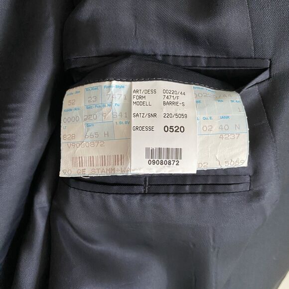 Eduard Dressler Men Suit Blazer 42 EU 52 Navy Gold Button Wool Lightweight - Picture 15 of 15